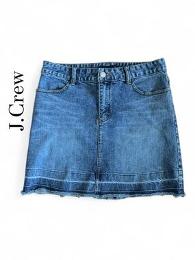 J.Crew Distressed Jean Skirt Size 4